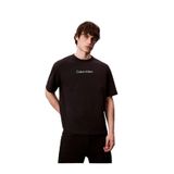 Calvin Klein Normal Kalıp Yuvarlak Yaka Pamuklu Logo Detaylı Kısa Kollu T-Shirt, S, LV04LD230G, Siyah, Erkek
