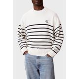 Calvin Klein Pamuk ve Kaşmir Karışımlı Relaxed Fit Logolu Kazak LV04RG305GYAS Erkek KAZAK LV04RG305G