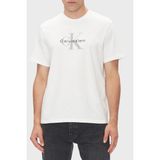 Calvin Klein Pamuklu Loose Fit Bisiklet Yaka Logolu T Shirt LV04RB862GYAA Erkek T Shirt LV04RB862G Yaa - Beyaz - 2XL