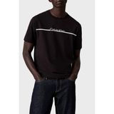 Calvin Klein Pamuklu Regular Fit Bisiklet Yaka Logolu T Shirt K10K113802BEH Erkek T Shirt K10K113802 Beh - Siyah