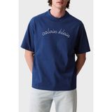 Calvin Klein Pamuklu Regular Fit Işleme Logolu T Shirt LV04RC225GC3I Erkek T Shirt LV04RC225G C3I - Lacivert - 2XL