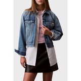 Calvin Klein Pamuklu Regular Fit Kısa Kot Ceket LV047B075GUQY Bayan Kot Ceket LV047B075G Uqy - XS - Mavi