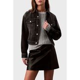 Calvin Klein Pamuklu Regular Fit Kısa Kot Ceket LV047B741GRDD Bayan Kot Ceket LV047B741G Rdd - Siyah