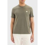 Calvin Klein Pamuklu Regular Fit Logolu Bisiklet Yaka T Shirt LV04RC272GLDY Erkek T Shirt LV04RC272G Ldy - Haki - XL