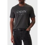 Calvin Klein Pamuklu Regular Fit Logolu Bisiklet Yaka T Shirt LV04RE807G8MN Erkek T Shirt LV04RE807G 8mn - Antrasit