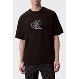 Calvin Klein Pamuklu Regular Fit Logolu Bisiklet Yaka T Shirt LV04RE815GUB1 Erkek T Shirt LV04RE815G Ub1 - Siyah - 2XL
