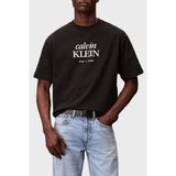 Calvin Klein Pamuklu Regular Fit Logolu Bisiklet Yaka T Shirt LV04RF818GUB1 Erkek T Shirt LV04RF818G Ub1 - Siyah - XS
