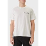 Calvin Klein Pamuklu Regular Fit Logolu Bisiklet Yaka T Shirt LV04RF822GYAF Erkek T Shirt LV04RF822G Yaf - Beyaz - 2XL