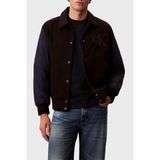 Calvin Klein Pamuklu Regular Fit Logolu Bomber Ceket LV04RD400GUB1 Erkek Ceket LV04RD400G Ub1 - Siyah