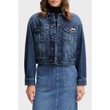 Calvin Klein Pamuklu Regular Fit Logolu Kot Ceket LV047D838GYY9 Bayan Ceket LV047D838G Yy9 - S - Lacivert