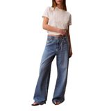 Calvin Klein Pamuklu Relaxed Fit Düşük Bel Bol Paça Jeans LV047E752G3NS Bayan KOT PANTOLON LV047E752G 3NS
