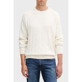 Calvin Klein Pamuklu Relaxed Fit Tamamı Logolu Kazak LV04RE301GYAS Erkek Kazak LV04RE301G Yas - Krem
