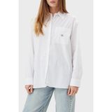 Calvin Klein Pamuklu Relaxed Fit Uzun Kollu Logolu Gömlek LV047C143GYAA Bayan Gömlek LV047C143G Yaa - XXS - Beyaz