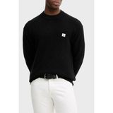 Calvin Klein Pamuklu Relaxed Fit Waffle Kazak LV04RD313GUB1 Erkek Kazak LV04RD313G Ub1 - Siyah