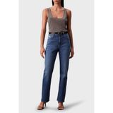 Calvin Klein Pamuklu Straight Fit Yüksek Bel Düz Paça Jeans LV047B913GYCC Kadın KOT PANTOLON LV047B9