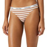 Calvin Klein Pamuklu Streç Jarse Tanga - Orta Yüksek Bel Ve Elastik Bantlı Rahat Kullanım -, XL, 000QD3587E642Mavi, Mavi, kadın