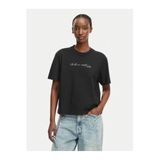 Calvin Klein Pamuklu T-Shirt, S, LV047F820GUB1, Siyah, Kadın