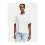 Calvin Klein Pamuklu T-Shirt, S, LV047F820GYAF, Beyaz, Kadın