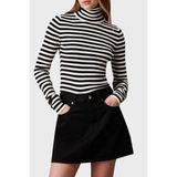 Calvin Klein Pamuklu Yumuşak Dokulu Slim Fit Kazak J20J224225YBI - Beyaz - Siyah