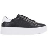 Calvin Klein Platform C Lace Up Leather Womens Sneaker Hakiki Deri Kadın Günlük Spor Ayakkabı Siyah
