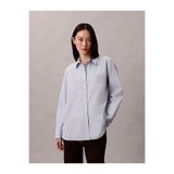 Calvin Klein POPLIN RELAXED SHIRT Kadın Mavi Gömlek
