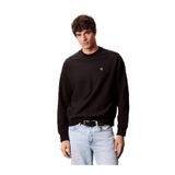 Calvin Klein Premium Terry Monogram Sweatshirt, L, LV04RC277G, BLACK, erkek