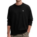 Calvin Klein Premium Terry Monogram Sweatshirt, XL, LV04RC277G, BLACK, erkek