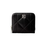 Calvin Klein Quilted Square Zip Around Kadın Cüzdanı, Kapitone Tasarım, Siyah