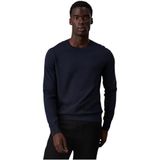 Calvin Klein Regular Fit Bisiklet Yaka Supima Pamuklu Triko Kazak, S, LV040BM343, Dark Sapphire, Erkek