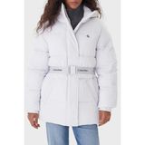 Calvin Klein Regular Fit Kapüşonlu Kemer Detaylı Suya Dayanıklı Mont LV047D507GWGA Bayan Mont LV047D507G Wga - Lila