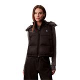 Calvin Klein Regular Fit Kapüşonlu Şişme Yelek, L, LV047D500G, Black, Kadın