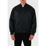 Calvin Klein Regular Fit Kolej Yaka Su Itici Bomber Ceket LV04RC526GUB1 Erkek Ceket LV04RC526G Ub1 - Siyah - 2XL