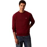 Calvin Klein Regular Fit Pamuklu Bisiklet Yaka Uzun Kollu Sweatshirt, XL, LV04RC296G, Kırmızı, erkek