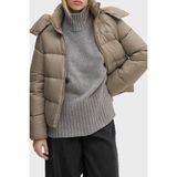 Calvin Klein Regular Fit Su Itici Çıkarılabilir Kapüşonlu Kısa Şişme Mont J20J223571PAV Bayan Mont J20J223571 Pav - Haki - XS