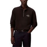 Calvin Klein Regular Fit Yarım Fermuarlı Sweatshirt, M, LV04RD244G, Black, erkek