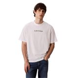 Calvin Klein Regular Fit Yazı Baskılı Pamuklu T-Shirt, L, LV04LD230G, Bright White, Erkek