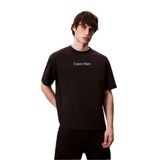 Calvin Klein Regular Fit Yazı Baskılı Pamuklu T-Shirt, S, LV04LD230G, Black, Erkek