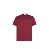 Calvin Klein Regular Fit Yuvarlak Yakalı Göğsü CK Logolu Pamuklu Kısa Kollu T-Shirt, L, LV04RC275G, Kırmızı, Erkek