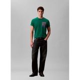 Calvin Klein Regular Fit%100 Pamuklu Baskılı Kısa Kollu T-Shirt, M, LV04RE803G, Yeşil, Erkek