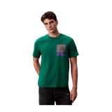 Calvin Klein Regular Fit%100 Pamuklu Baskılı Kısa Kollu T-Shirt, S, LV04RE803G, Yeşil, Erkek