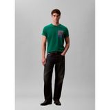 Calvin Klein Regular Fit%100 Pamuklu Baskılı Kısa Kollu T-Shirt, XL, LV04RE803G, Yeşil, Erkek