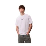 Calvin Klein Relaxed Fit Baskılı T-Shirt, S, LV04RC851G.YAA, beyaz, Erkek