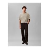 Calvin Klein Relaxed Premium Interlock Nakışlı T-Shirt, M, LV04LE200GPEZ, Bej, Erkek