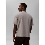 Calvin Klein Relaxed Standart Logo Bisiklet Yaka T-Shirt, S, LV040HM228, Medium Grey Heather, Erkek