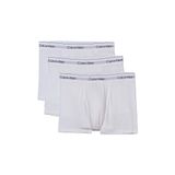 Calvin Klein Relaxed Trunk 3'lü Erkek Boxer, Beyaz, XL