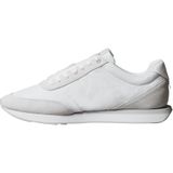 Calvin Klein Retro Runner Ess Mix Mat Erkek Spor Ayakkabı, Triple Bright White, 42