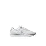 Calvin Klein Retro Runner Ess Mix Mat Erkek Spor Ayakkabı, Triple Bright White, 45