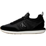 Calvin Klein Retro Runner Sock Laceup Mix Kadın Spor Ayakkabı, Black/Gun Metal/Gum, 36