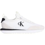 Calvin Klein RETRO RUNNER SOCK LACEUP MIX Kadın Spor Ayakkabı, Bright White/Black/Marshmallow, 38