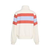 Calvin Klein Rugby Jersey 1/4 Zıp Strıpe Top, Whıte, S